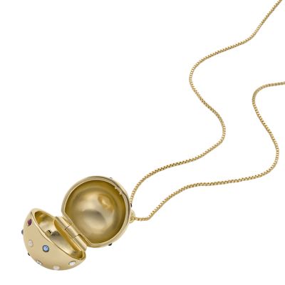 Bright Baubles Gold-Tone Brass Pendant Necklace