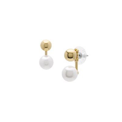 Bright Baubles White Shell Jacket Earrings