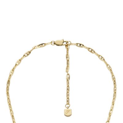 Heritage D-Link Gold-Tone Stainless Steel Y-Neck Necklace