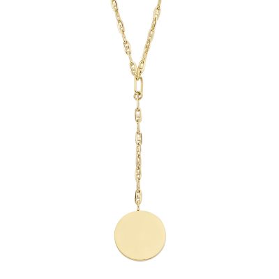 Heritage D-Link Gold-Tone Stainless Steel Y-Neck Necklace