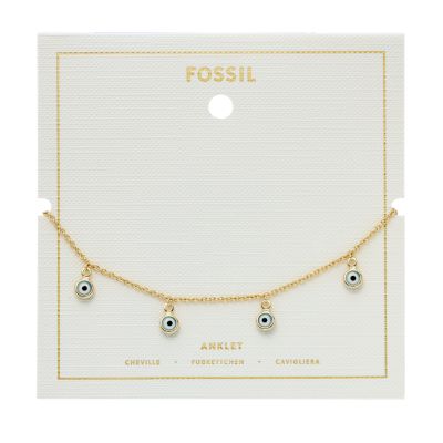 Bracelet De Cheville à Pendentif œil - Bijou Femme Doré En Alliage, Neuf Avec étiquettes