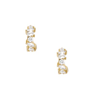 Ellis Mixed Shapes Gold-Tone Brass Hoop Earrings
