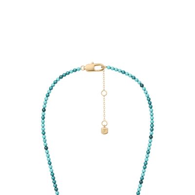 Sutton By The Sea Turquoise Blue Acrylic Beaded Shell Necklace