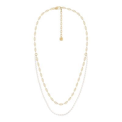 Heritage Pearl D-Link Gold-Tone Brass Multi-Strand Necklace