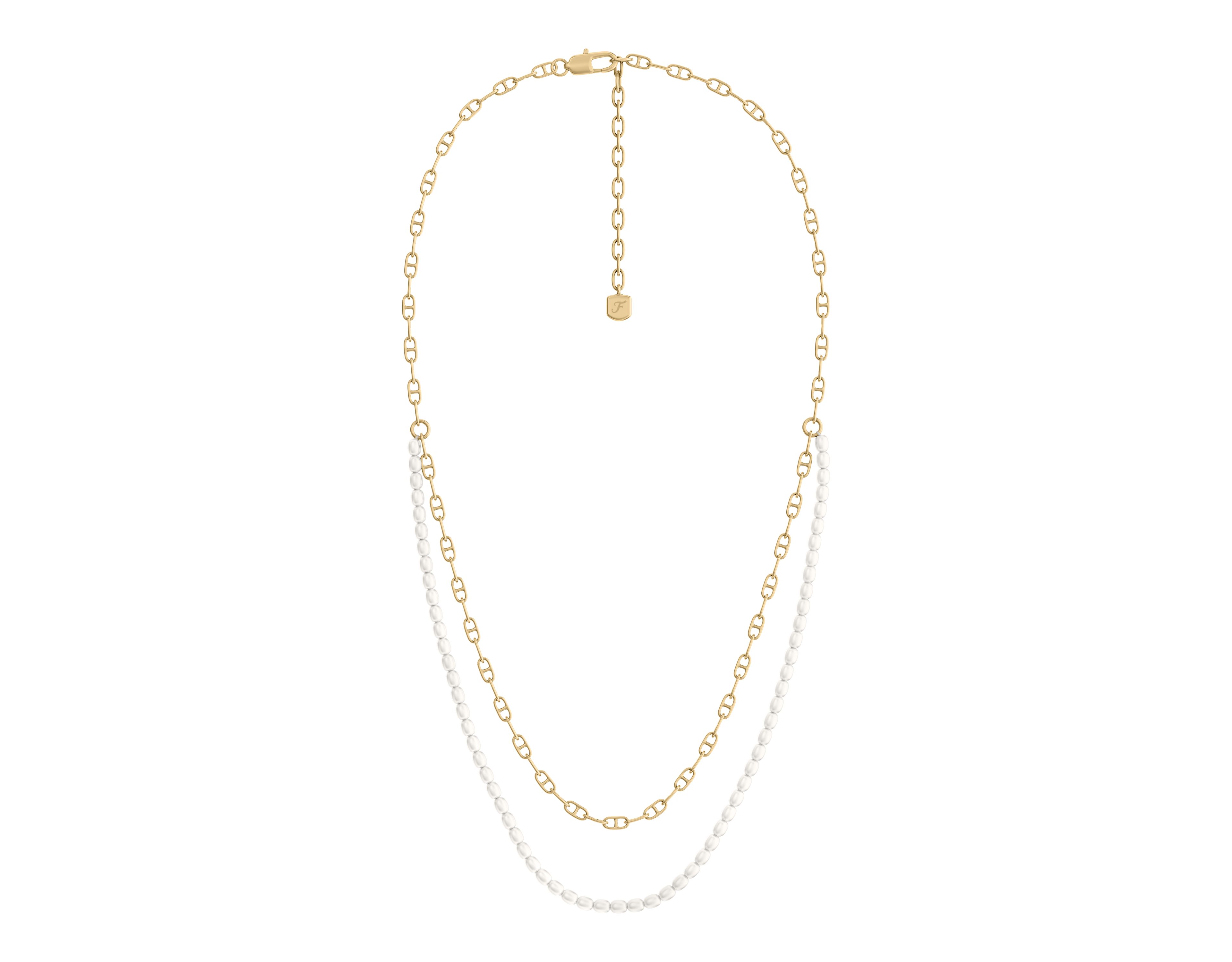 Heritage Pearl D-Link Gold-Tone Brass Multi-Strand Necklace
