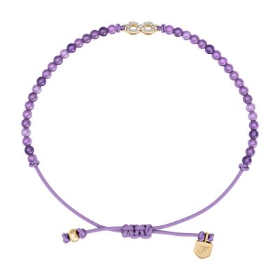 Sutton Mini Moments Purple Beaded Infinity Bracelet