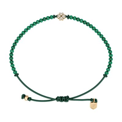 Sutton Mini Moments Green Beaded Clover Bracelet
