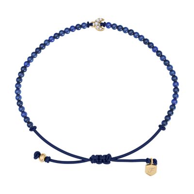 Sutton Mini Moments Blue Beaded Crescent Moon Bracelet