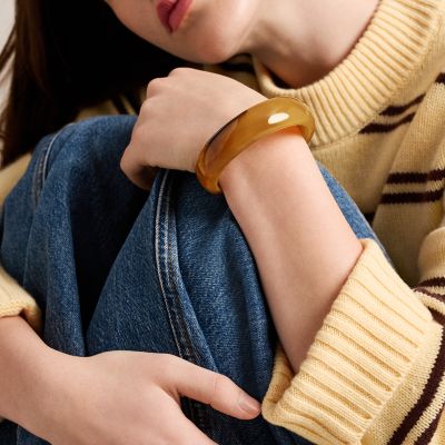 Resin Collection Amber Bangle Bracelet