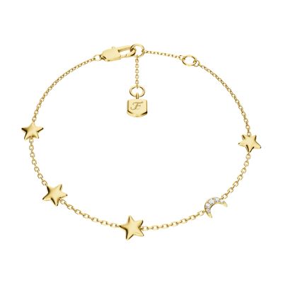 Sutton Harvest Moon Gold-Tone Brass Station Bracelet