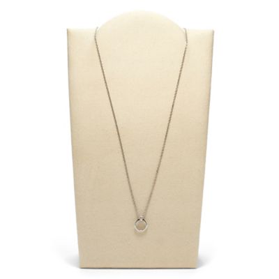Steel Chain Charm Necklace - Fossil