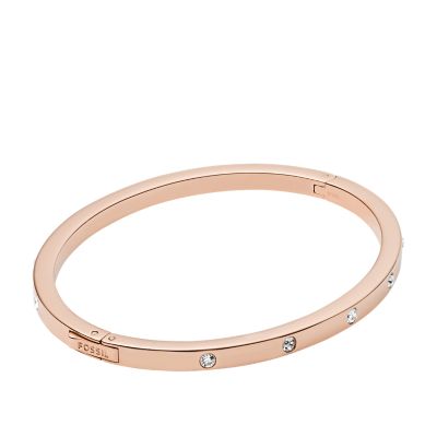 Fossil rose gold deals bangle