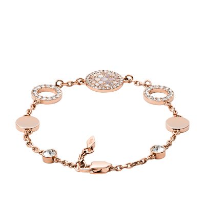 Bracelet Fossil Bijoux JF02905791 - DISQUE NACRÉ DORÉ ROSE Ajustable 16,5  cm Femme sur Bijourama, référence des bijoux Femme en ligne