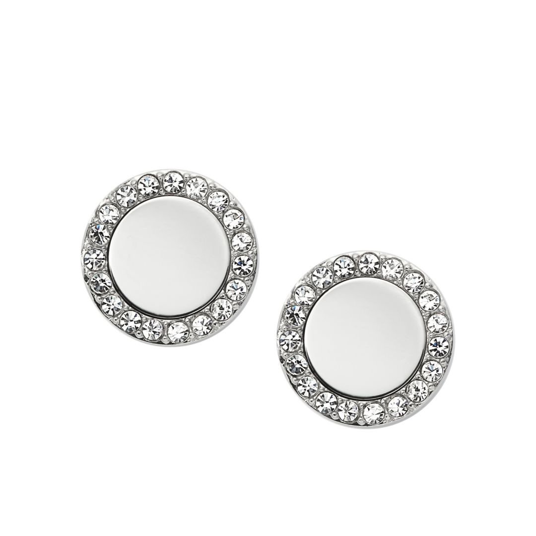 UPC 796483158429 product image for Fossil Women's Sutton Glitz Stainless Steel Stud Earring - Silver | upcitemdb.com