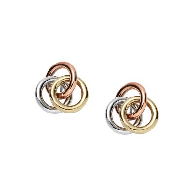 Tri-Tone Circle Studs