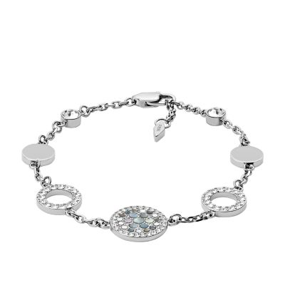 Bracelet Trèfle Nacré FOSSIL Femme Argent 925/1000 - JFS00542040