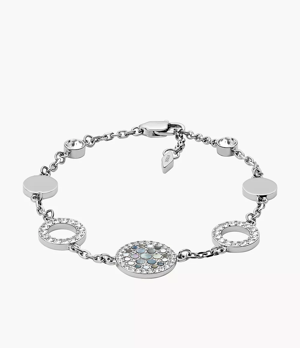 Mother-Of-Pearl Disc Station Bracelet Jewelry JF02311040
