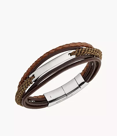 Vintage Casual Dark Brown Multi-Strand Bracelet - JF02703040 - Fossil