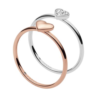 Damen Ring Set Duo Heart