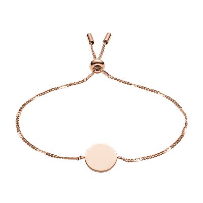 Drew Disc Rose Gold-Tone Bracelet - JF02898791 - Fossil