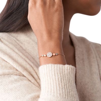 Bracelets Pour Femmes : Magasinez Les Bracelets En Cuir À Breloques Ton  Argent Pour Femmes De Fossil CA