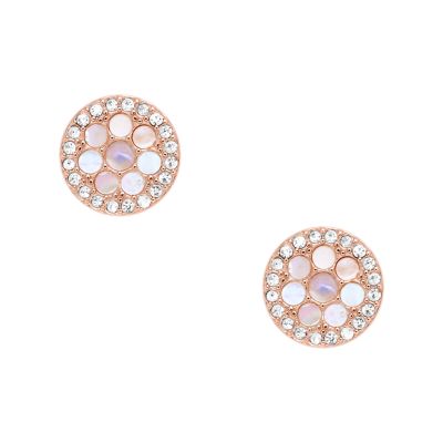 Mosaic Mother-Of-Pearl Stud Earrings Jewelry JF02906791