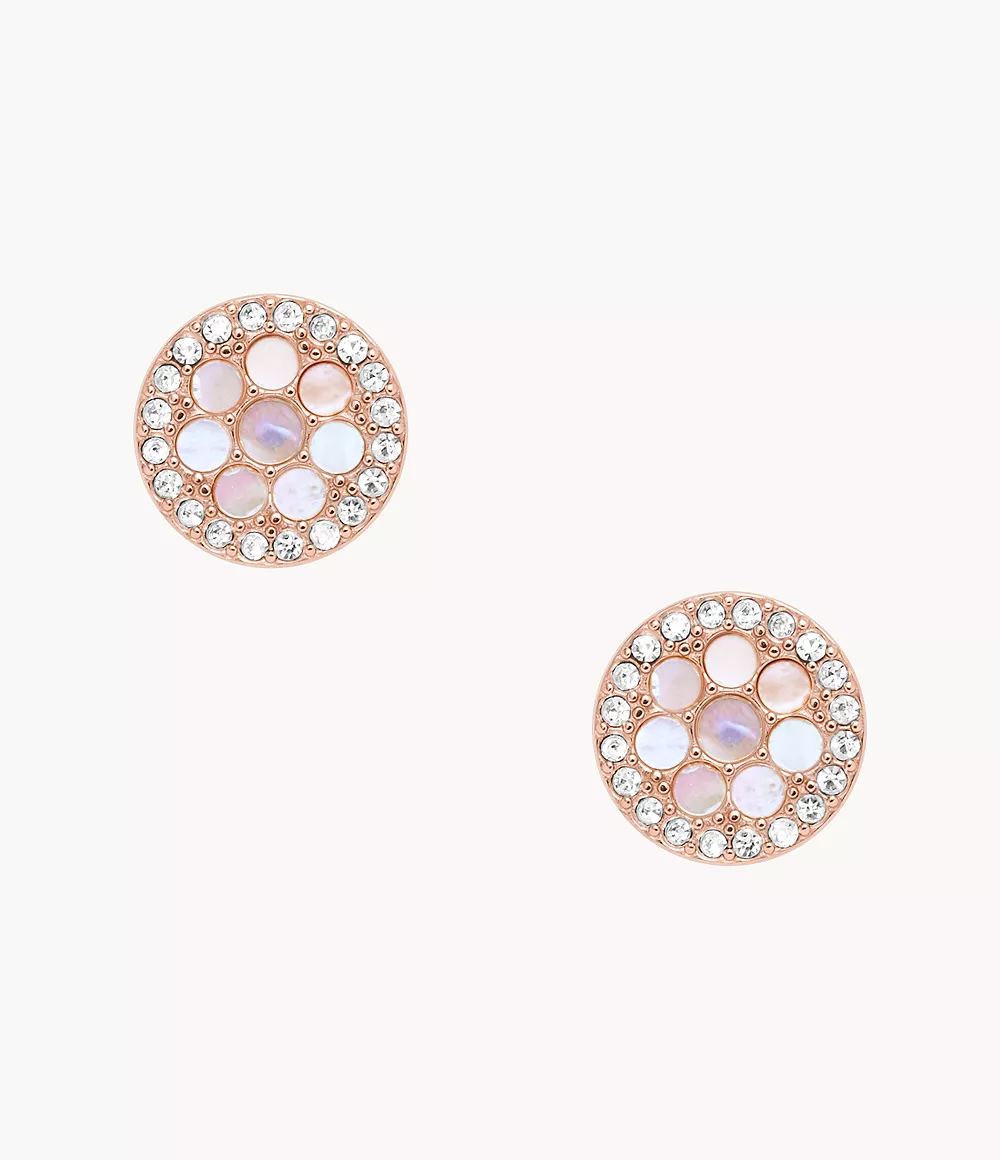 Mosaic Mother-Of-Pearl Stud Earrings Jewelry JF02906791
