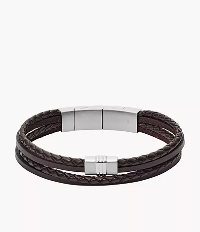 catalogus buurman passie Herren Armband Brown Multi-Strand Braided Leather Bracelet