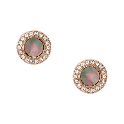 Gray Mother-Of-Pearl Glitz Studs