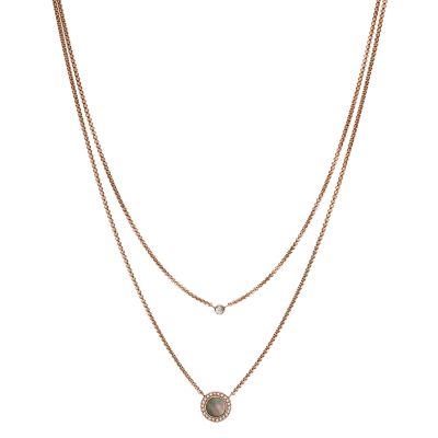 Collier Nacré Double Gris à Pendentif En Forme De Disque