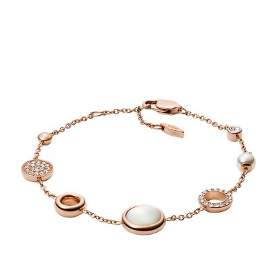 

Fossil Femmes Bracelet Glitz Val en acier inoxydable doré rose