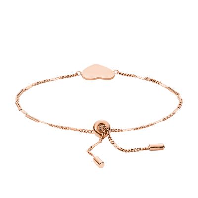 Drew Heart Rose Gold-Tone Steel Bracelet