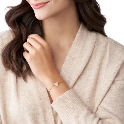 Bracelet femme fossil wrist wrap sadie cuir marron - bracelets-femme - edora