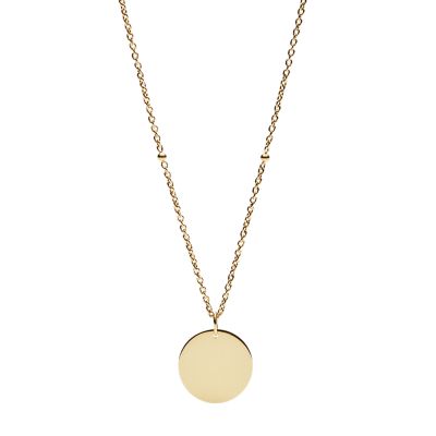 Disc Gold-Tone Steel Necklace