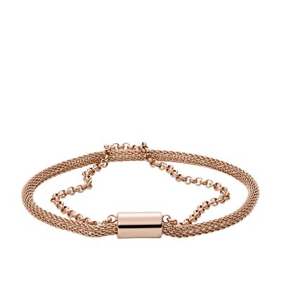 Rose Gold-Tone Steel Bracelet - JF02983791 - Fossil