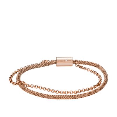 Fossil rose gold deals bangle