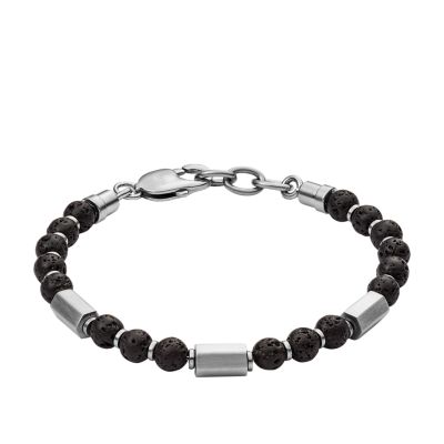 Kalmte Samenwerking venijn Lava Stone Bracelet - JF03007040 - Fossil