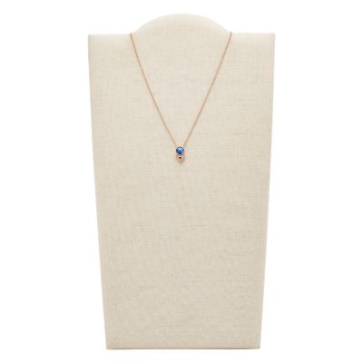 Damen Halskette Geometric Rose Gold Tone Stainless Steel Necklace Jf03013791 Fossil