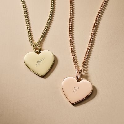 Drew Heart Rose Gold-Tone Stainless Steel Necklace