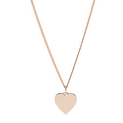 Heart Rose-Gold-Tone Stainless Steel Necklace