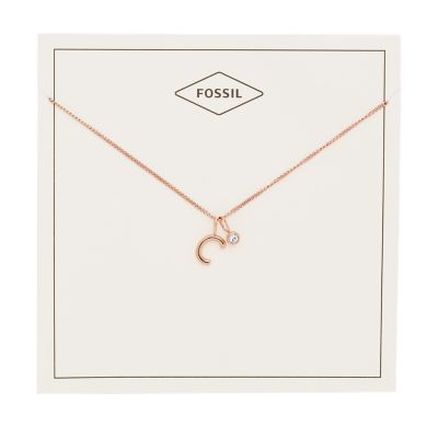 Fossil hot sale initial necklace