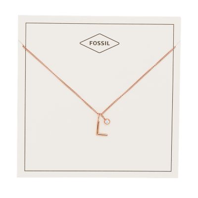 Fossil hot sale letter necklace