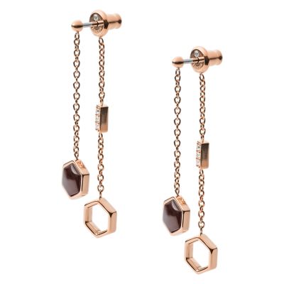 Hexagon drop deals earrings