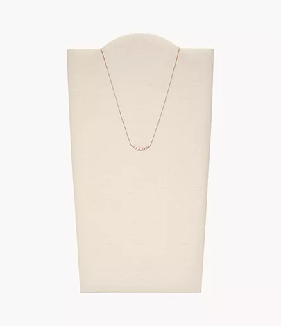 Mother-of-Pearl Rose Gold-Tone Necklace - JF03092791 - Fossil