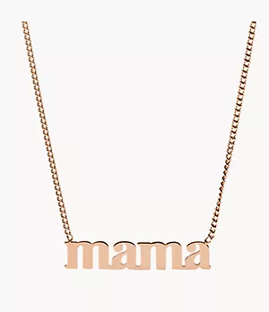 Mama Rose Gold-Tone Stainless Steel Necklace