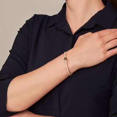 Bracelet Femme Fossil Bijoux D Link - JF04372791 Acier, Cuir Doré rose sur  Bijourama, référence des bijoux Femme en ligne