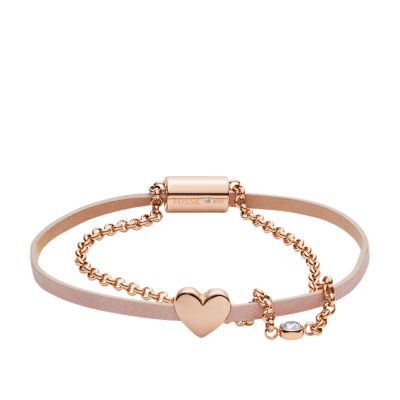 Fossil rose gold deals bracelet