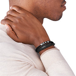 Black Multi-Wrap Bracelet