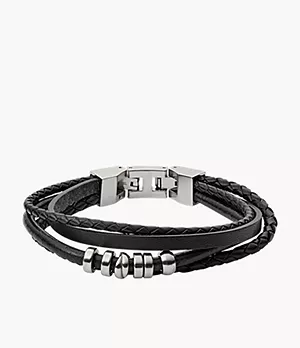 Bracelet multi rangs noir