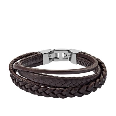 Brown Braided Double Bracelet